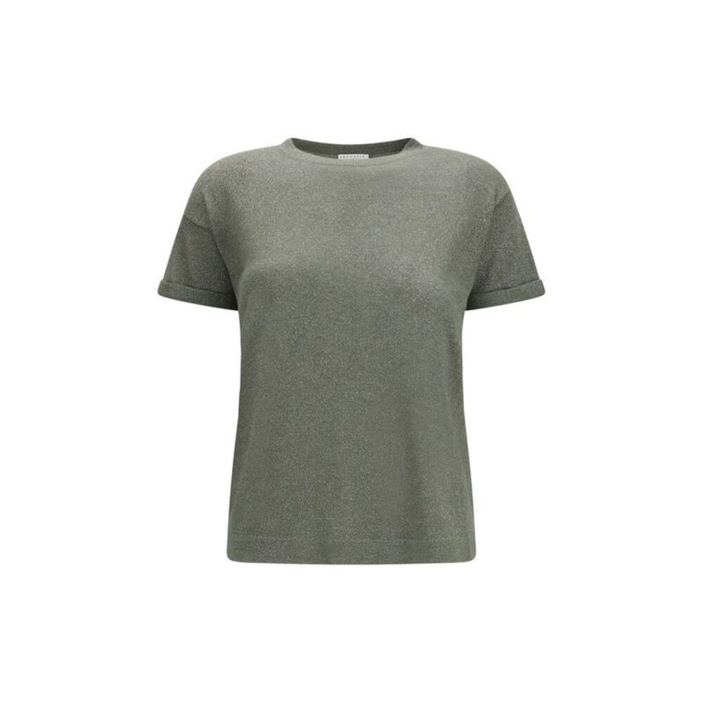 Brunello Cucinelli Bicolor Nylon Women's T-Shirt